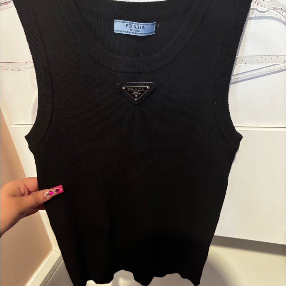 Prada Black Sleeveless Top